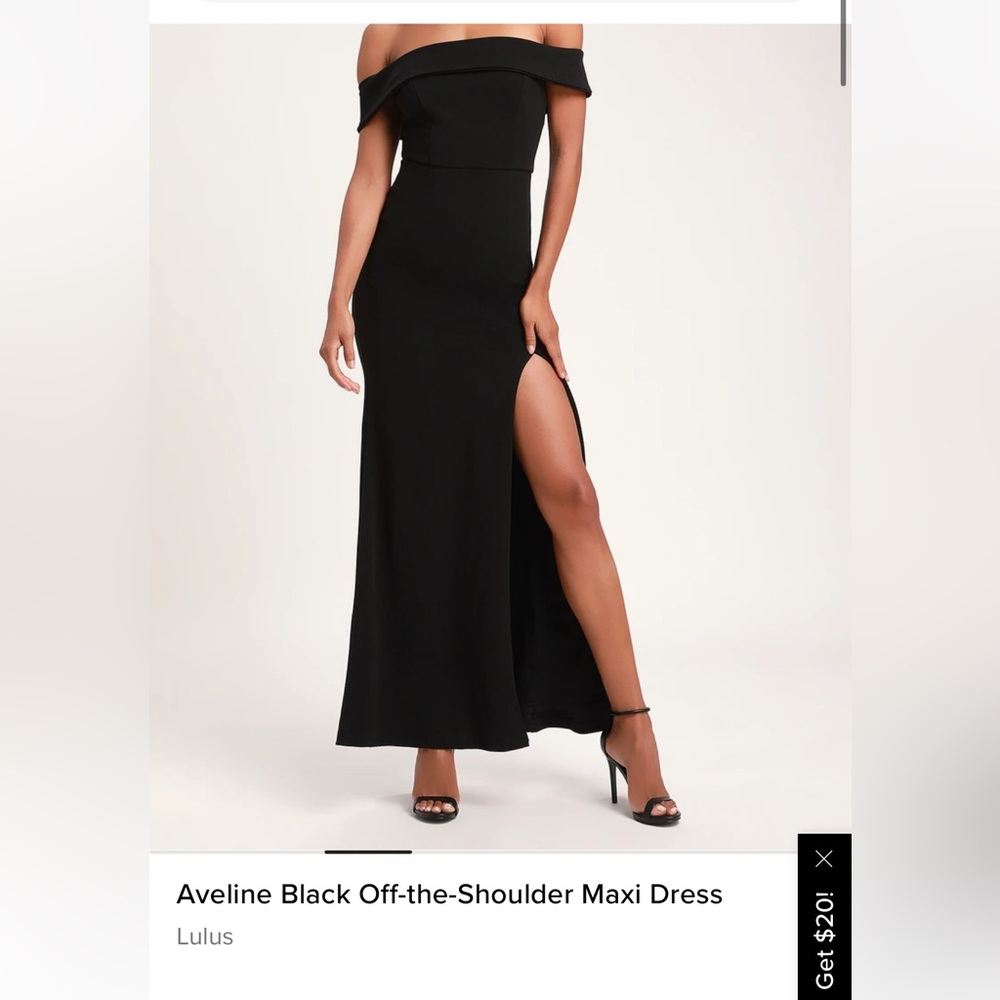 Lulus Aveline Black Off-Shoulder Maxi Dress